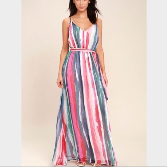 BB Dakota Dresses & Skirts - BB Dakota Joyner Watercolor Maxi Dress sz XS